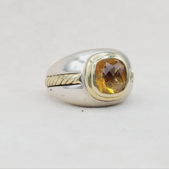 David Yurman Vintage Renaissance Citrine Ring With Gold - Picture 2 of 15